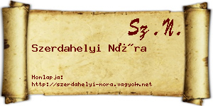 Szerdahelyi Nóra névjegykártya